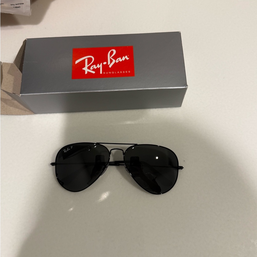 Ray-Ban Gray Box with Red Logo and Black Text